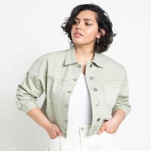 Eloquii cropped denim jacket